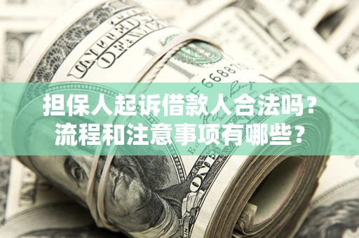 北京担保人起诉借款人合法吗？流程和注意事项有哪些？