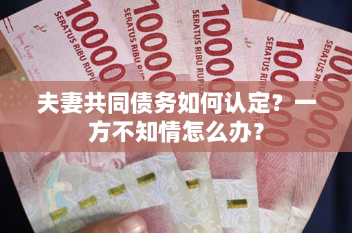 北京夫妻共同债务如何认定？一方不知情怎么办？
