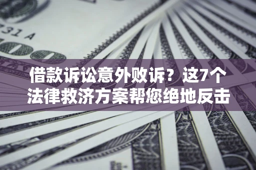 北京借款诉讼意外败诉？这7个法律救济方案帮您绝地反击！