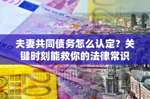 北京夫妻共同债务怎么认定？关键时刻能救你的法律常识